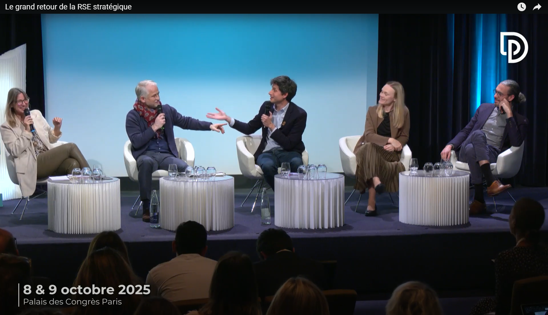 Julien Denormandie (SWEEP) Alexis Krycève (HAATCH / WeAreEurope) Céline Hervé-Garnier (Les Poétiseurs) — Éric Campos (Crédit Agricole) Linda Freiner (Zurich Insurance)