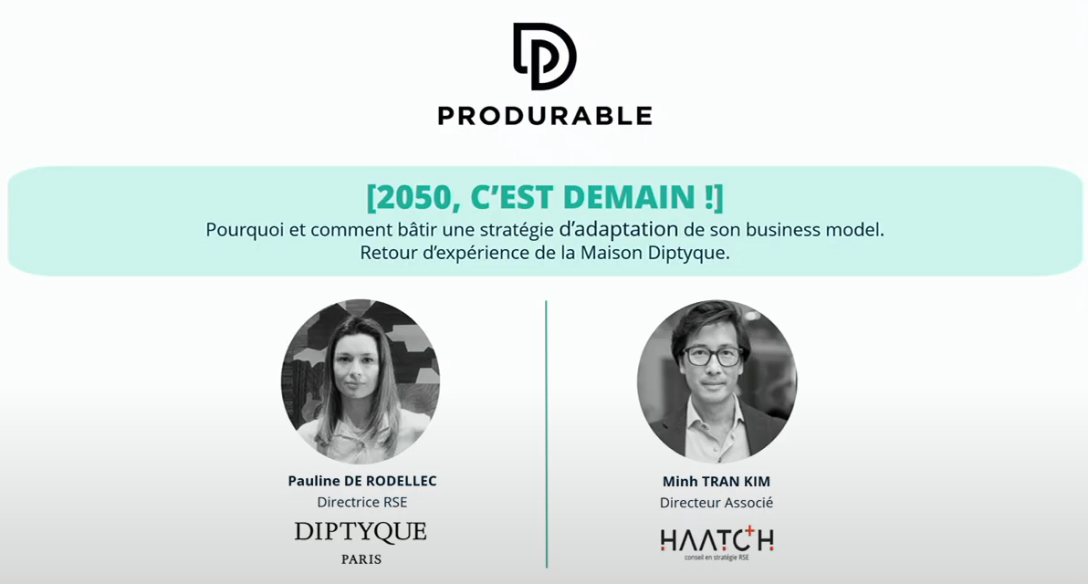 Minh Tran Kim, Directeur Général de HAATCH et Pauline De Rodellec, Directrice RSE de Diptyque