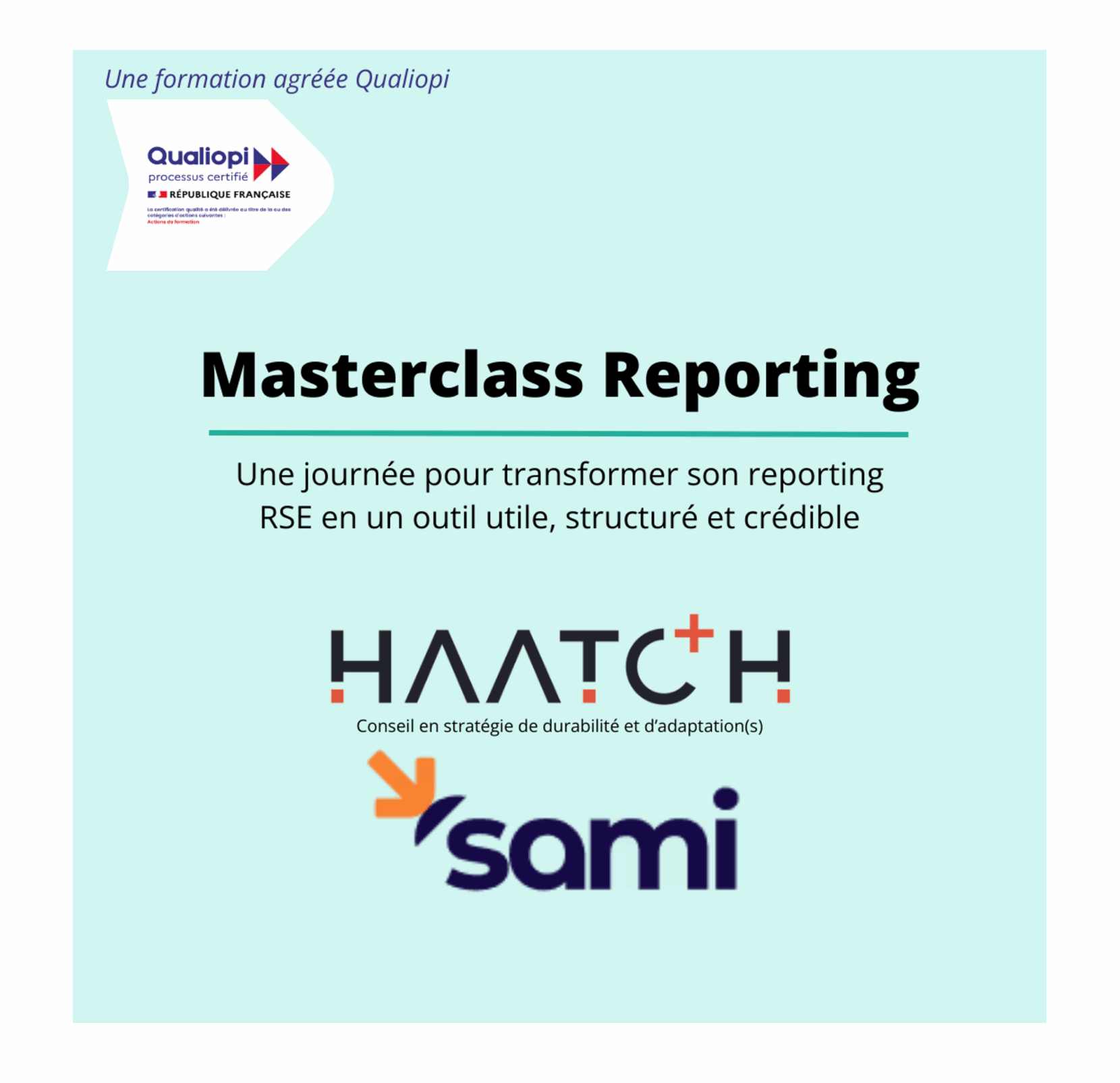 HAATCH et SAMI lancent la Masterclass Reporting